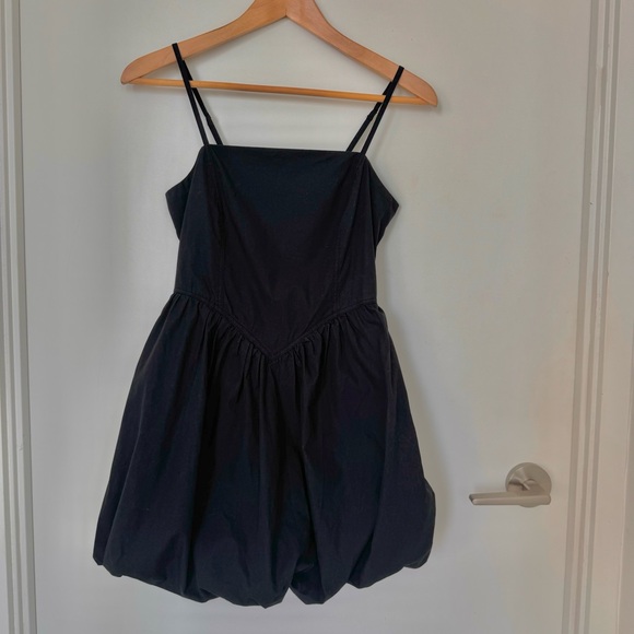 Cotton ON Black Bubble Hem Mini Dress Size 2 - Picture 4 of 10